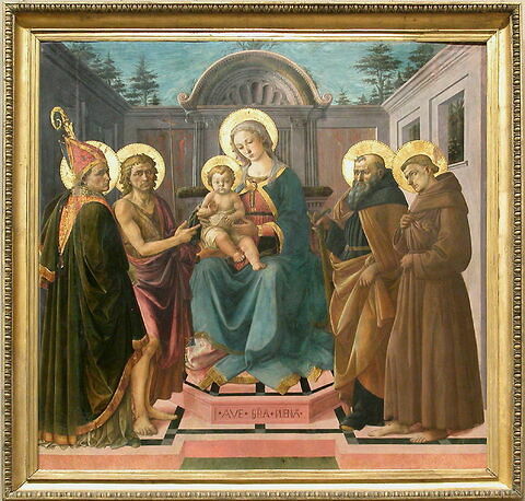La Vierge et l'Enfant entre saint Zanobie (?), saint Jean Baptiste, saint Antoine abbé et saint François, image 6/6