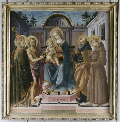 La Vierge et l'Enfant entre saint Zanobie (?), saint Jean Baptiste, saint Antoine abbé et saint François, image 5/6