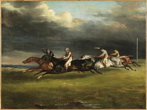 Course de Chevaux, dit traditionnellement Le derby de 1821 à Epsom, image 1/4