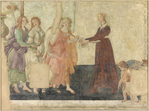 Vénus et les trois Grâces offrant des présents à une jeune fille