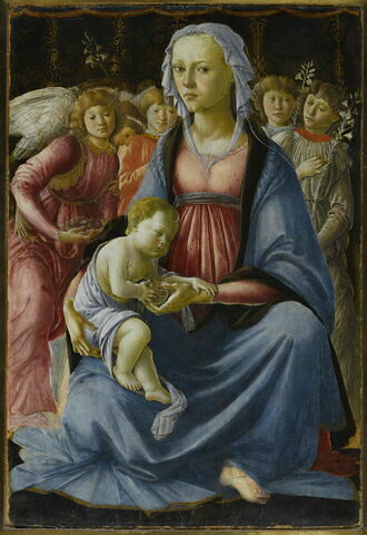 La Vierge et l'Enfant entourés de cinq anges, image 1/2