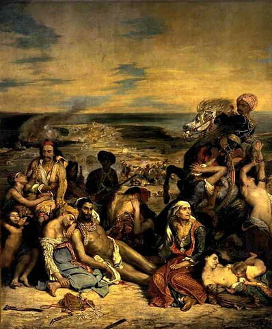 Scènes des massacres de Scio. Familles grecques attendant la mort ou l'esclavage, image 23/23