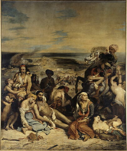 Scènes des massacres de Scio. Familles grecques attendant la mort ou l'esclavage, image 20/23