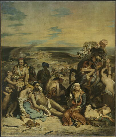 Scènes des massacres de Scio. Familles grecques attendant la mort ou l'esclavage, image 11/23