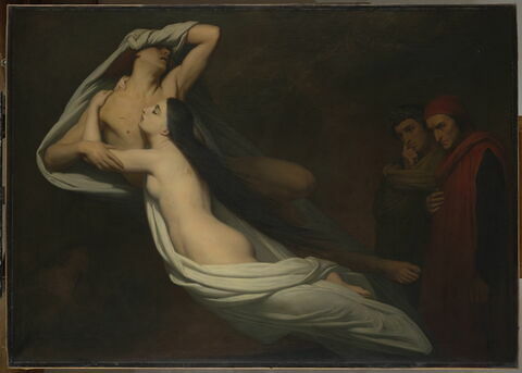 Les ombres de Francesca da Rimini et de Paolo Malatesta apparaissent à Dante et à Virgile