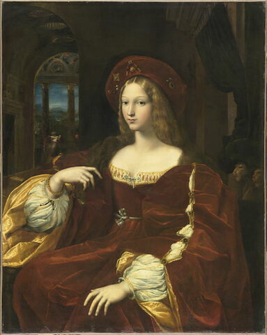 Portrait de Dona Isabel de Requesens, vice-reine de Naples, dit longtemps Portrait de Jeanne d'Aragon (1550-1577)