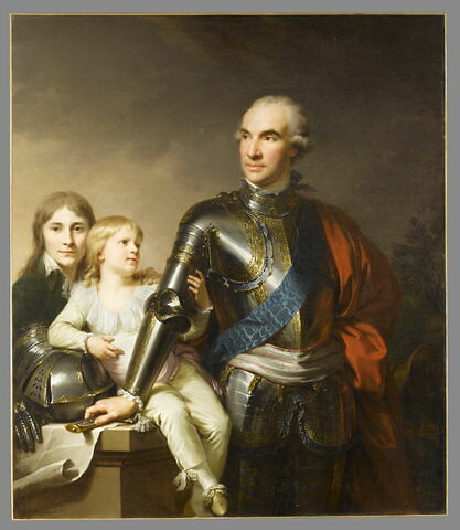Le Comte Stanislas Félix Potocki (vers1751-1753 - 1805) et ses fils Félix Georges (1776-1809) et Stanislas (1782-1831)