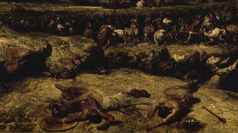 Marius défait les Cimbres dans la plaine située entre Belsannettes et la grande Fugère(Provence),dit: La défaite des Cimbres., image 4/6
