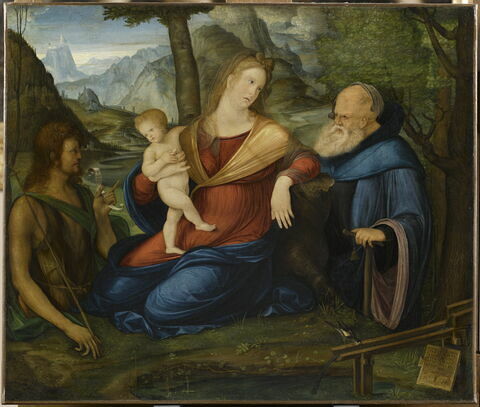 La Vierge et l'Enfant avec saint Jean Baptiste et saint Antoine abbé, dite La Vierge à la fontaine, image 1/2