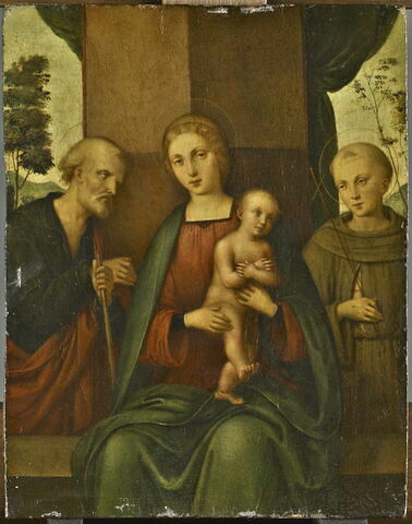 La Vierge et l'Enfant entre saint Joseph et saint François (?)
