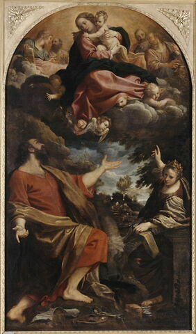 L'Apparition de la Vierge à saint Luc et à sainte Catherine
