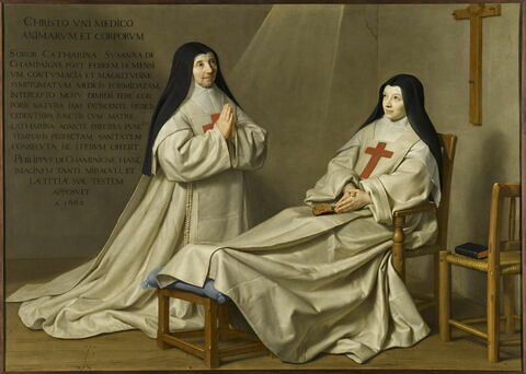 La mère Catherine-Agnès Arnauld (1593-1671) et la soeur Catherine de Sainte Suzanne Champaigne (1636-1686), fille de l'artiste