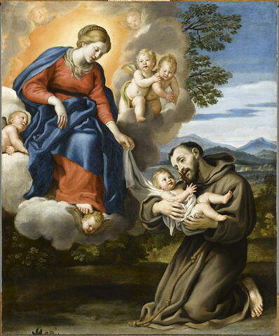 La Vierge à l'Enfant avec saint François (ou saint Antoine de Padoue), image 1/1