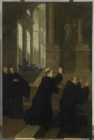 Saint Benoît flagellant l’un de ses moines