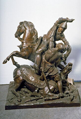 Combat de Charles Martel et d'Abderamane roi des Sarrazins (Bataille de Poitiers 732)