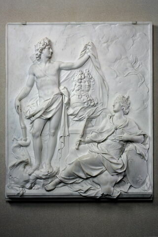 Le Dieu de la Santé montre à la France le buste de Louis XIV, roi de France, image 2/8