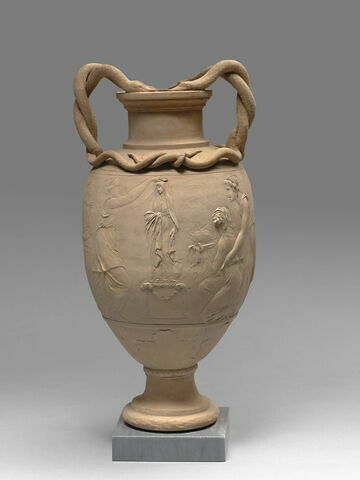 Vase avec décor de dix femmes et un enfant tenant un oiseau, image 3/18