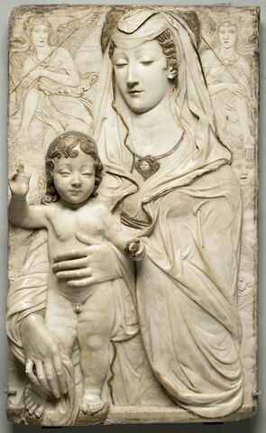 La Vierge et l'Enfant entre deux anges