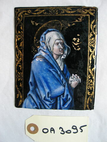 Plaque : La Vierge de douleur, pendant de la plaque OA 3096, "Le Christ de douleur"