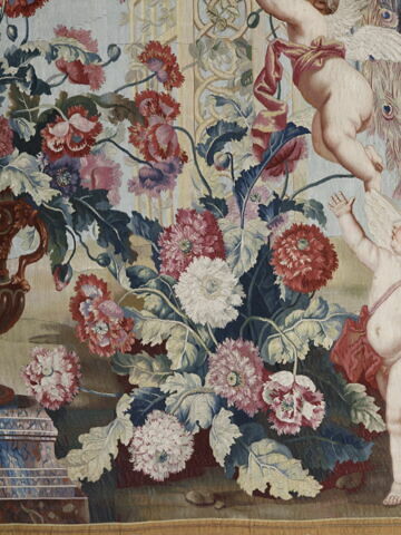 Treillage et vase de fleurs, de la tenture du Triomphe de Flore, image 4/11