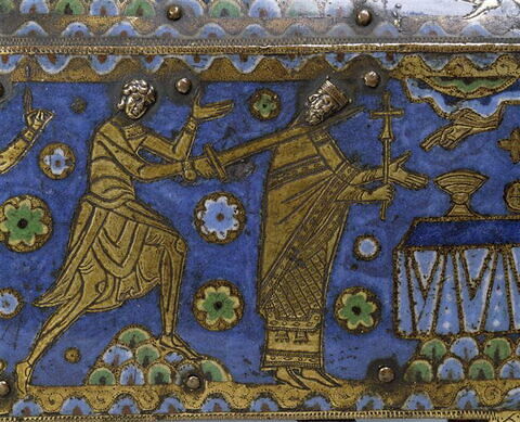 Châsse : Assassinat et ensevelissement de saint Thomas Becket, image 3/4