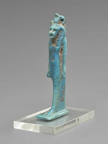 Amulette : Sekhmet avec un ureus et pilier dorsal inscrit, image 4/4