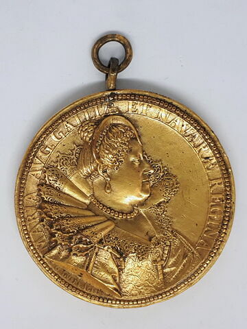Médaille : Marie de Medicis / la Reine en Cybèle dirigeant le navire de l'Etat, image 1/2