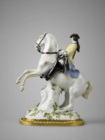 Statuette : cavalier en veste jaune, image 3/5