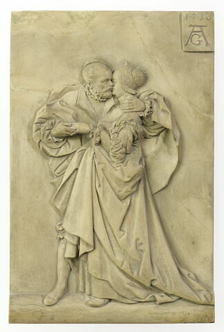 Bas-relief : La jolie fille d'Augsbourg et le prince de Bavière, image 1/2
