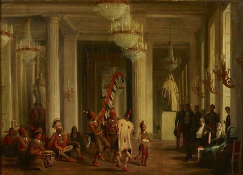 Louis-Philippe assiste à une danse d'Indiens Iowa dans le salon de la Paix aux Tuileries, 21 avril 1845, image 4/6