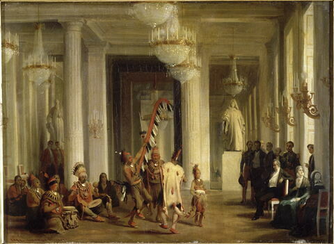 Louis-Philippe assiste à une danse d'Indiens Iowa dans le salon de la Paix aux Tuileries, 21 avril 1845, image 6/6