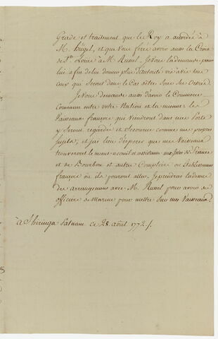 Traduction en français de la lettre du 28 août 1772, image 3/3