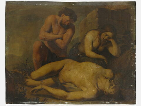Adam et Eve pleurant la mort d'Abel