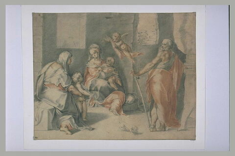 La sainte Famille avec le petit saint Jean et sainte Elisabeth