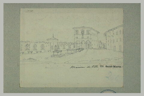 Vue de l'Hôtel de ville de la république de San Marino