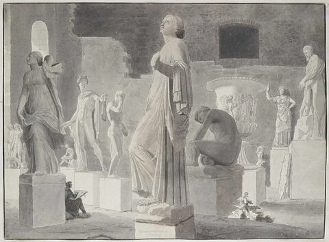 Salle de statues et de vases antiques