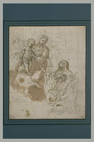 Apparition de la Vierge et de l'Enfant Jésus à une sainte, image 1/1