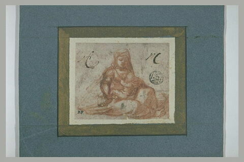 Vierge assise avec l'Enfant Jésus sur ses genoux, image 1/1