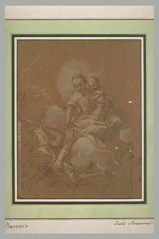La Vierge tenant l'Enfant Jésus, écrasant le démon sous son pied, image 1/1