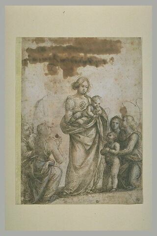 La Vierge présentant l'Enfant au petit saint Jean-Baptiste et quatre anges, image 1/1