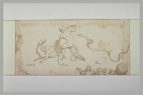 Hercule combattant le dragon, image 1/1