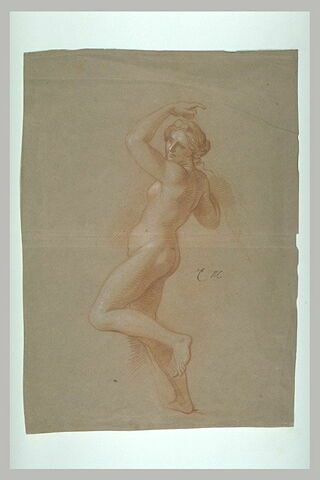 Femme nue, le bras gauche levé, image 1/1