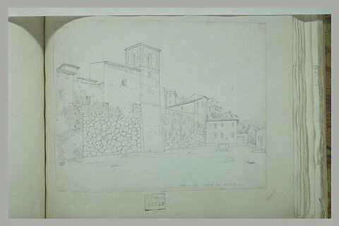 Cori : vue d'une construction comprenant un appareillage cyclopéens, temple de Castor et Pollux, image 1/1