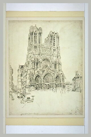 Reims, façade occidentale et tours de la cathédrale