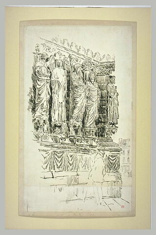 Reims, figures grecques du portail central de la cathédrale