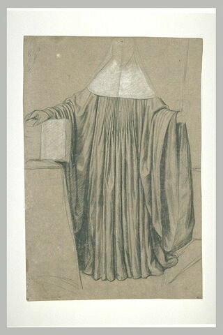 Etude de draperie pour le costume d'une abbesse, image 1/1