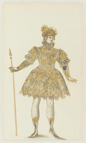 Costume d'Apollon solaire ou d'un membre de sa suite pour un ballet de cour, image 1/1