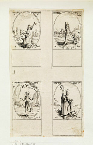 Saint Pamphile et saint Porphyre; Sainte Blandine et ses compagnes; Saint Erasme et saint Optat de Milève, image 1/1