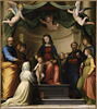 Le Mariage mystique de sainte Catherine de Sienne, avec saints Pierre, Vincent Ferrier, Étienne, Barthélémy, Dominique, François et deux autres saints, image 1/2