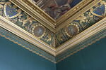 Plafond : François Ier, accompagné de la reine de Navarre, sa soeur, et entouré de sa cour, reçoit les tableaux et les statues rapportés d'Italie par le Primatice, image 4/22